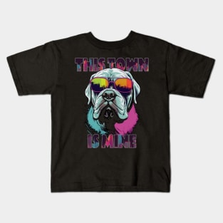 Gangsta Neapolitan Mastiff - This town is mine Kids T-Shirt